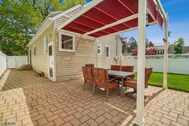 118 Indian Run Pkwy, Union Twp, NJ 07083 - view of patio / terrace with a fenced backyard and outdoor dining space