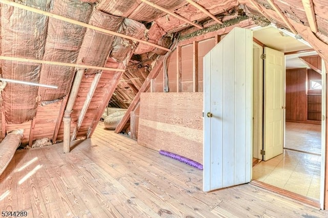 view of attic