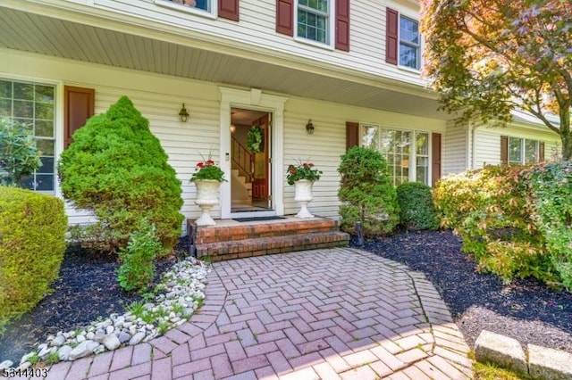 38 Beverly Dr, Hillsborough Twp, NJ 08844 - doorway to property featuring a porch