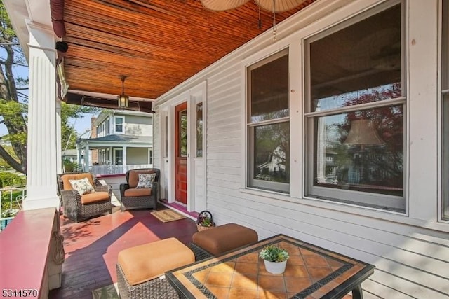 view of patio / terrace with a porch
