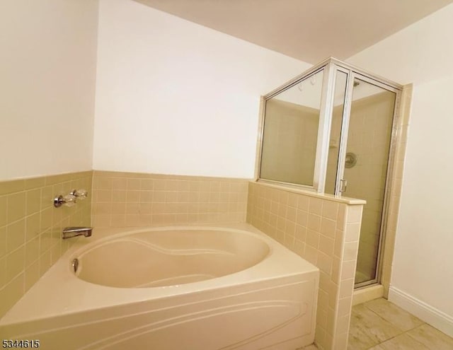 404 Azalea Ter, Branchburg Twp, NJ 08876 - bathroom with a garden tub and a shower stall
