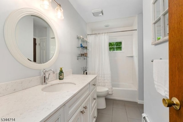 23 Devita Rd, Sandyston Twp, NJ 07826 - full bath featuring tile patterned floors, vanity, and shower / tub combo with curtain