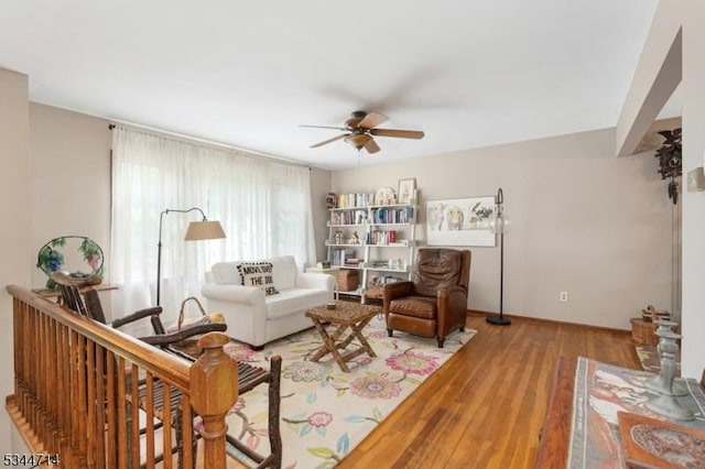 23 Devita Rd, Sandyston Twp, NJ 07826 - living room with a ceiling fan and wood finished floors
