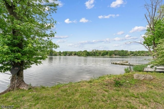 75 Shore Rd, Green Twp, NJ 07821 - water view featuring a boat dock and a heavily wooded area