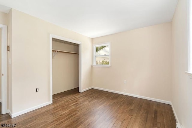 75 Shore Rd, Green Twp, NJ 07821 - unfurnished bedroom featuring hardwood / wood-style floors, baseboards, and a closet