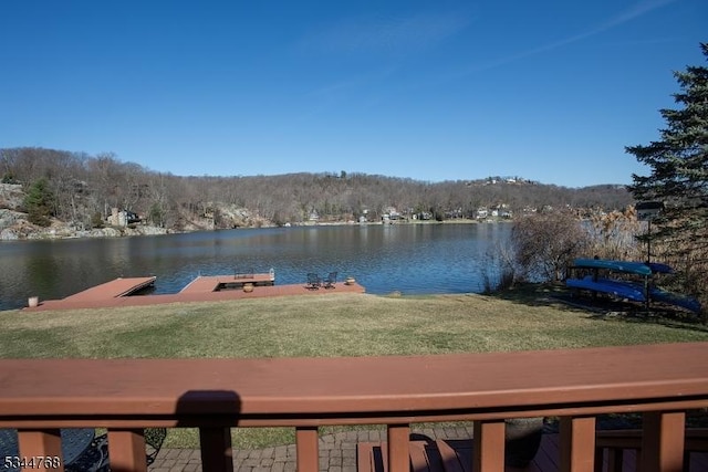 5 Marine Ter, Byram Twp, NJ 07871 - property view of water featuring a wooded view