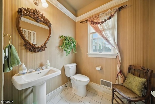2 Wakefield Dr, Washington Twp, NJ 07840 - half bath featuring tile patterned flooring and crown molding