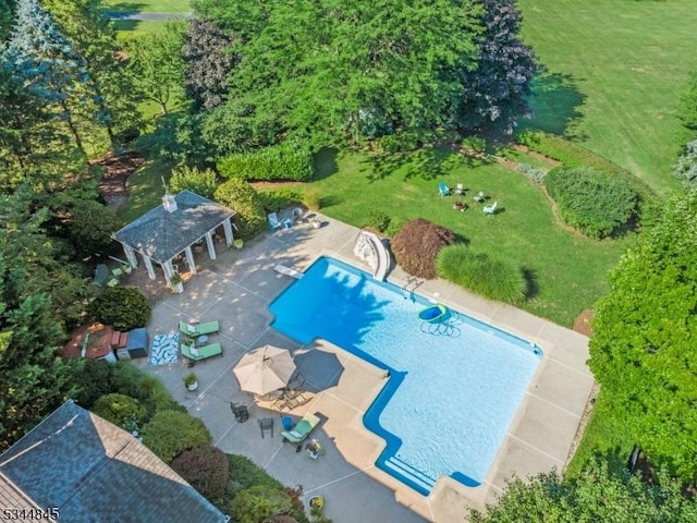 2 Wakefield Dr, Washington Twp, NJ 07840 - bird's eye view of a pool area