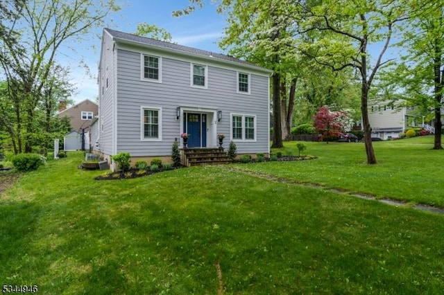 2 Columbia Dr, Bernardsville Boro, NJ 07924 - colonial-style house with a front lawn