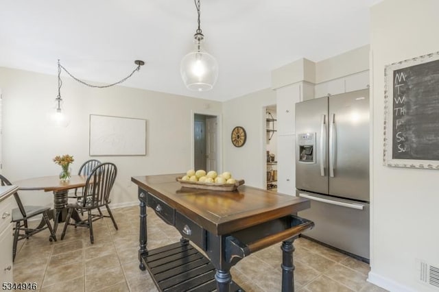 2 Columbia Dr, Bernardsville Boro, NJ 07924 - dining area with light tile patterned floors and baseboards