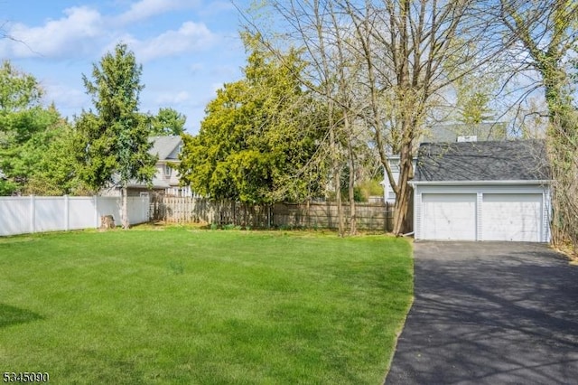 1157 Martine Ave, Plainfield City, NJ 07060 - view of yard featuring a garage and fence
