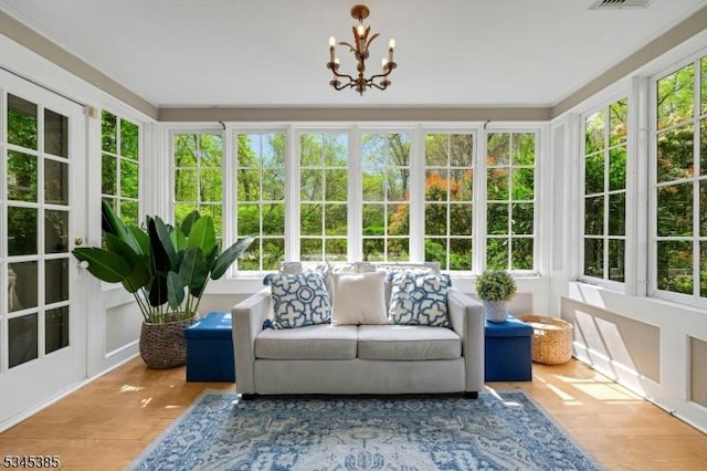 110 Kenilworth Rd, Mountain Lakes Boro, NJ 07046 - sunroom / solarium featuring healthy amount of natural light, wood finished floors, and french doors