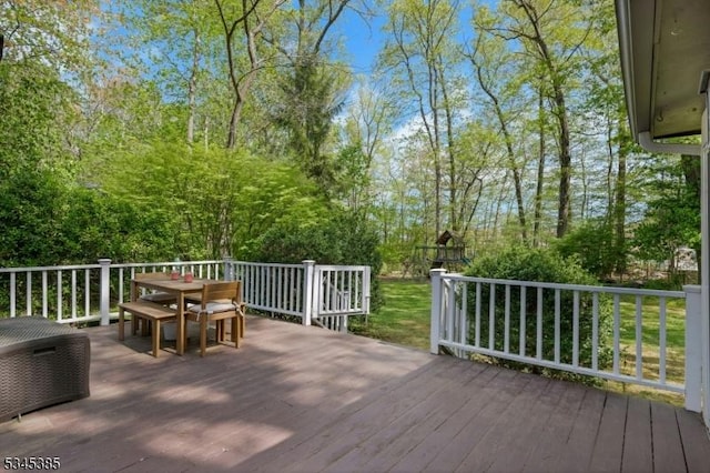 110 Kenilworth Rd, Mountain Lakes Boro, NJ 07046 - deck with outdoor dining space