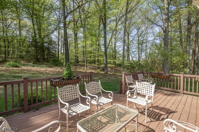view of wooden deck