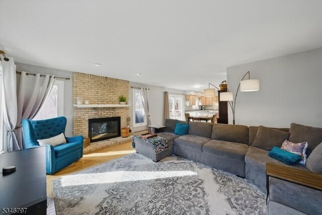 100 Toner Rd, Boonton Town, NJ 07005 - living area featuring a brick fireplace
