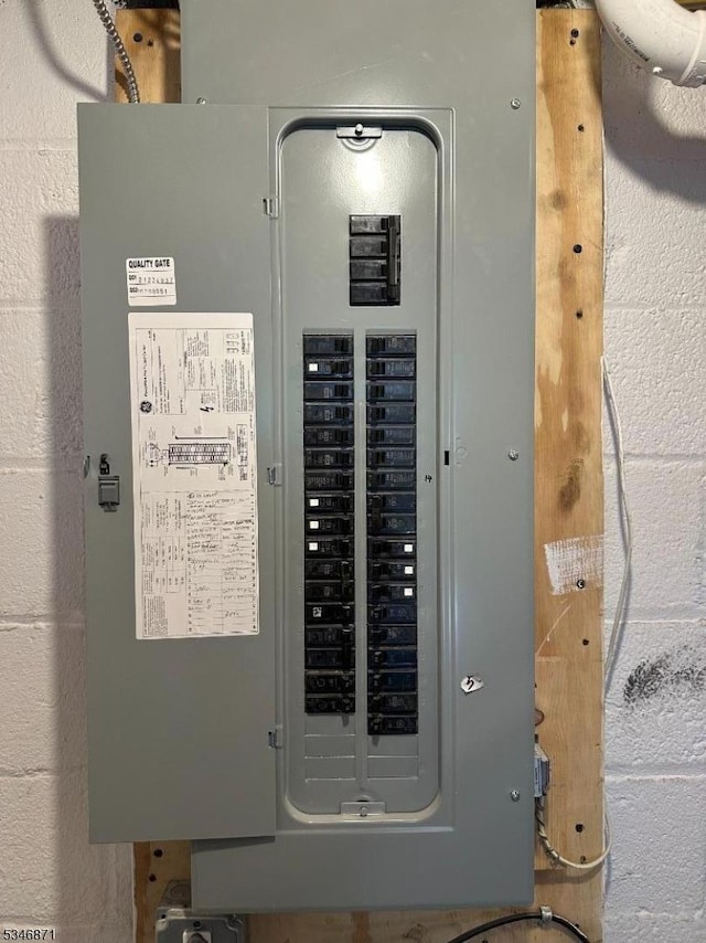 utility room with electric panel