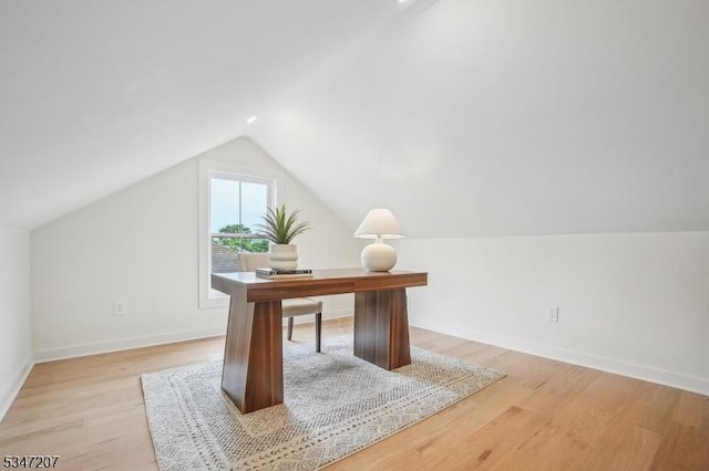 39 Walnut Cres, Montclair Twp, NJ 07042 - office space featuring lofted ceiling, light wood-type flooring, and baseboards