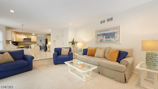 19 Trails End Ct, Westfield Town, NJ 07090 - living area with light carpet and recessed lighting