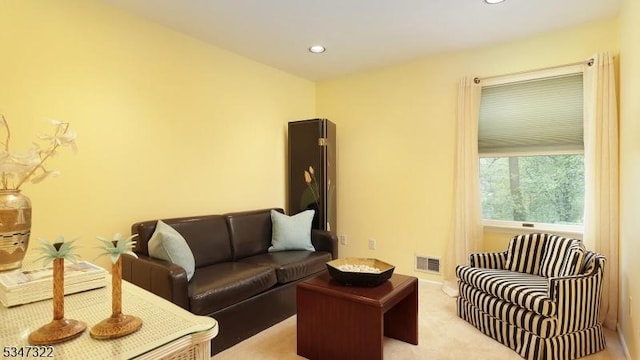 19 Trails End Ct, Westfield Town, NJ 07090 - living room featuring light carpet and recessed lighting