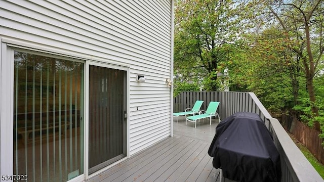 19 Trails End Ct, Westfield Town, NJ 07090 - wooden terrace featuring fence and a grill