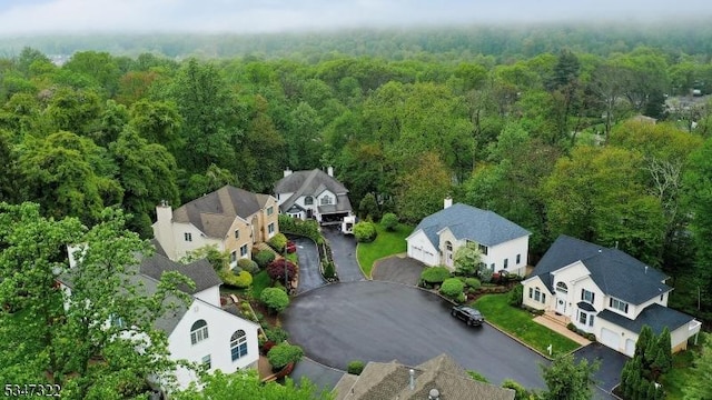 19 Trails End Ct, Westfield Town, NJ 07090 - aerial perspective of suburban area featuring a forest