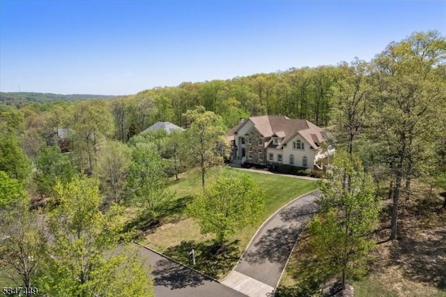 aerial view with a view of trees