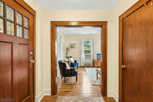 577-9 Greenbrook Rd, North Plainfield Boro, NJ 07063 - entryway featuring wood finished floors and baseboards