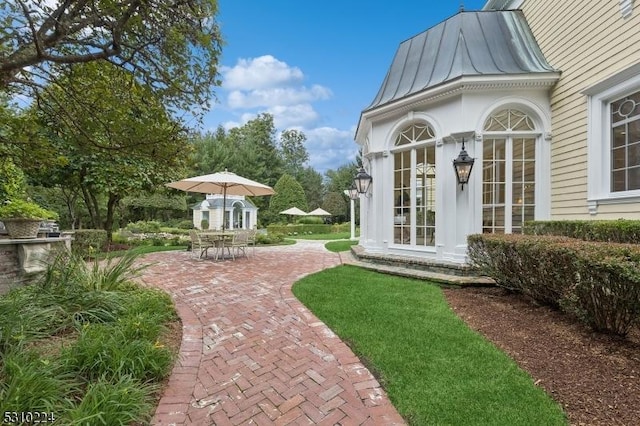 view of yard featuring a patio area