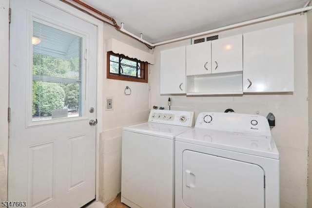 2379 Bryant Ave, Scotch Plains Twp, NJ 07076 - laundry area with cabinet space, independent washer and dryer, and plenty of natural light