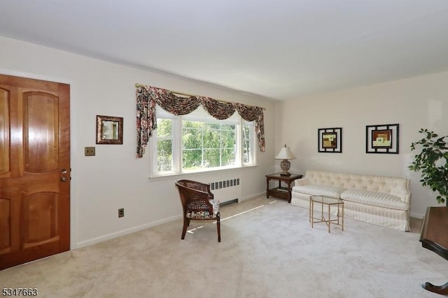 2379 Bryant Ave, Scotch Plains Twp, NJ 07076 - carpeted living room featuring radiator heating unit and baseboards