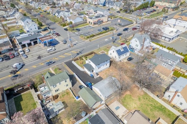 aerial view with a residential view