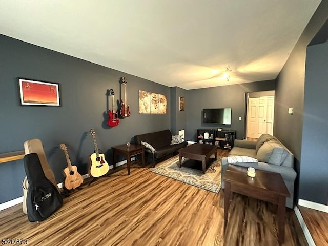 913 Renate Dr Unit 2, Hillsborough Twp, NJ 08844 - living area featuring wood finished floors and baseboards