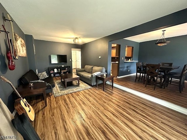 913 Renate Dr Unit 2, Hillsborough Twp, NJ 08844 - living room featuring wood finished floors and baseboards