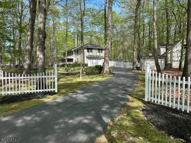 view of street with driveway