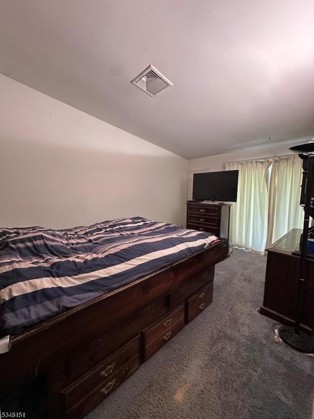 3 Meadowview Dr, Clinton Twp, NJ 08801 - bedroom with dark colored carpet and vaulted ceiling