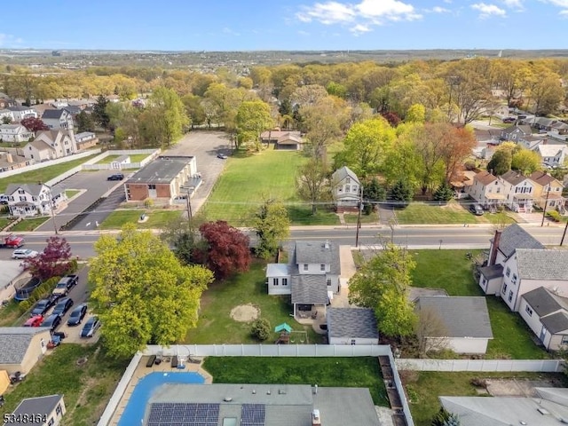 drone / aerial view with a residential view