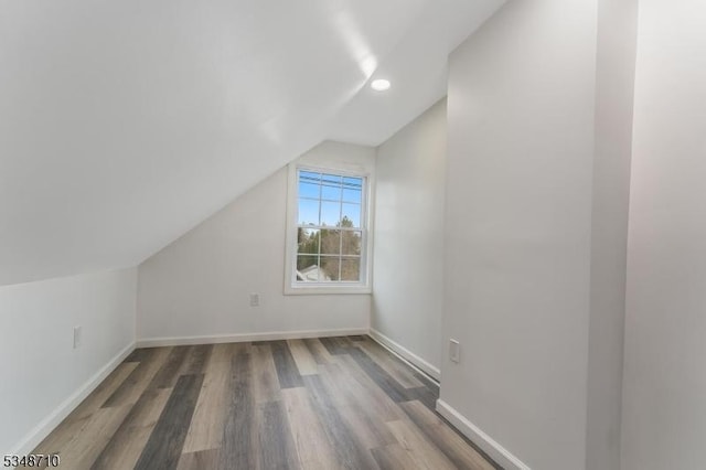 63 S Lincoln Ave, Washington Boro, NJ 07882 - additional living space featuring baseboards, wood finished floors, and vaulted ceiling