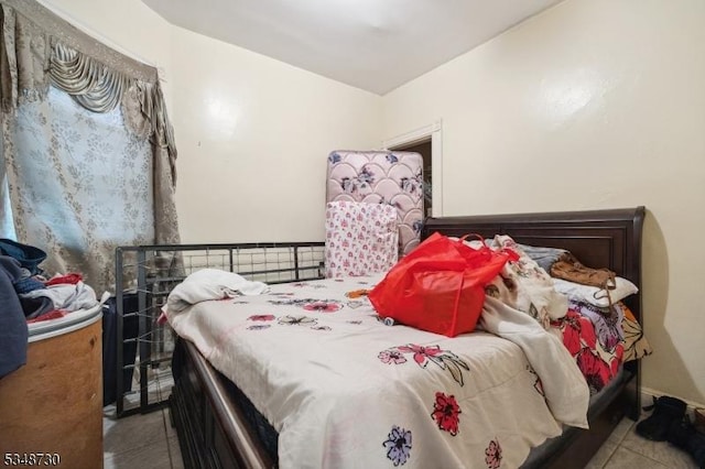 view of tiled bedroom