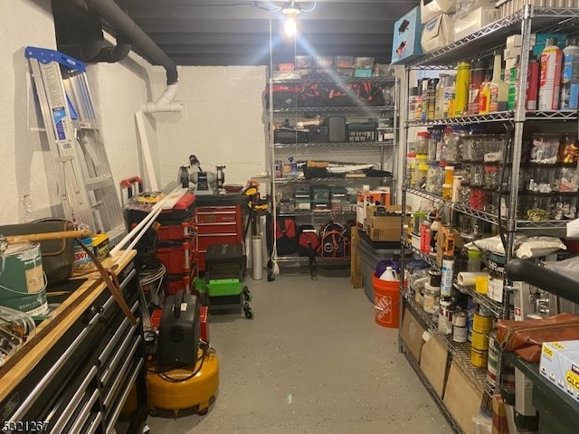 view of storage room