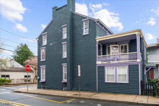 97 N Main St, Lambertville City, NJ 08530 - view of home's exterior featuring a chimney