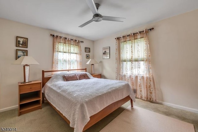84 Burnham Pkwy, Morris Twp, NJ 07960 - bedroom featuring light carpet and ceiling fan