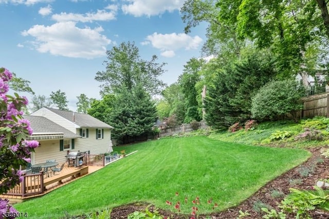 84 Burnham Pkwy, Morris Twp, NJ 07960 - fenced backyard with a deck
