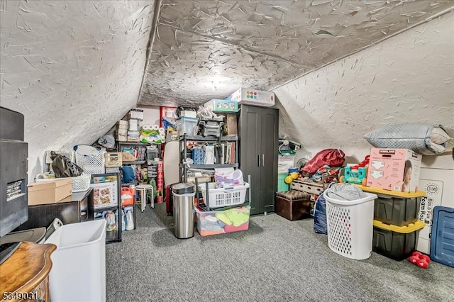 view of unfinished attic