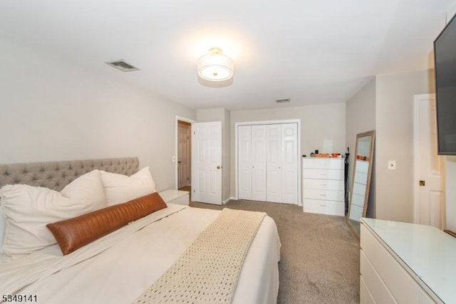 107 S Maple, Park Ridge Boro, NJ 07656 - bedroom with visible vents, a closet, and carpet floors