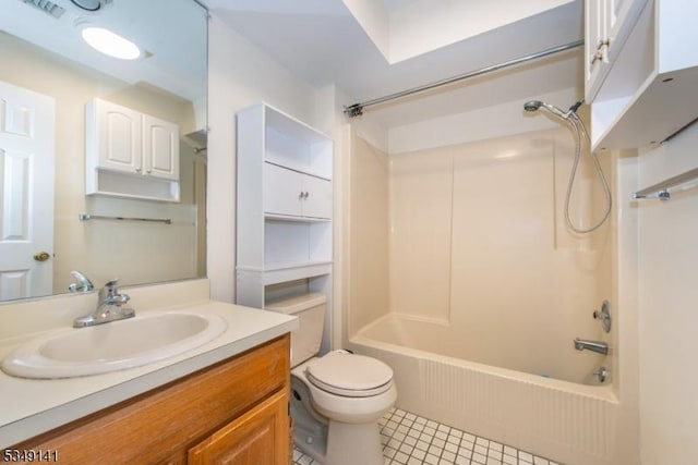 107 S Maple, Park Ridge Boro, NJ 07656 - bathroom with toilet, vanity, tile patterned flooring, and  shower combination
