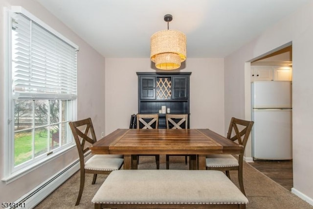 107 S Maple, Park Ridge Boro, NJ 07656 - dining room with a baseboard heating unit and baseboards