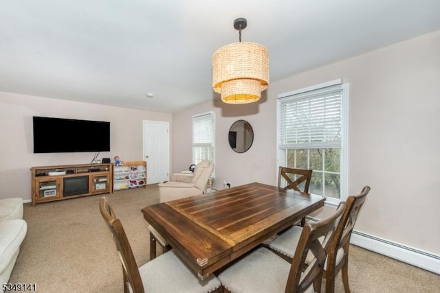 107 S Maple, Park Ridge Boro, NJ 07656 - dining room featuring carpet flooring and baseboard heating