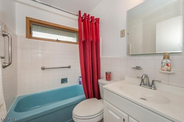 11 Stillwell Rd, South Brunswick Twp, NJ 08824 - full bath with shower / tub combo, toilet, vanity, and tile walls