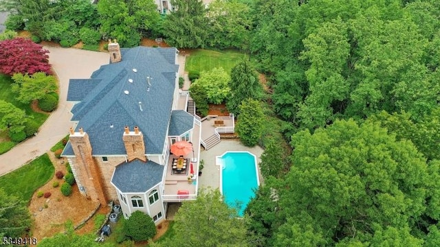 24 Glenview Dr, Warren Twp, NJ 07059 - aerial view of property and surrounding area featuring a pool