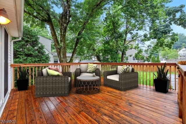 59 James St, Morristown Town, NJ 07960 - wooden deck featuring outdoor lounge area